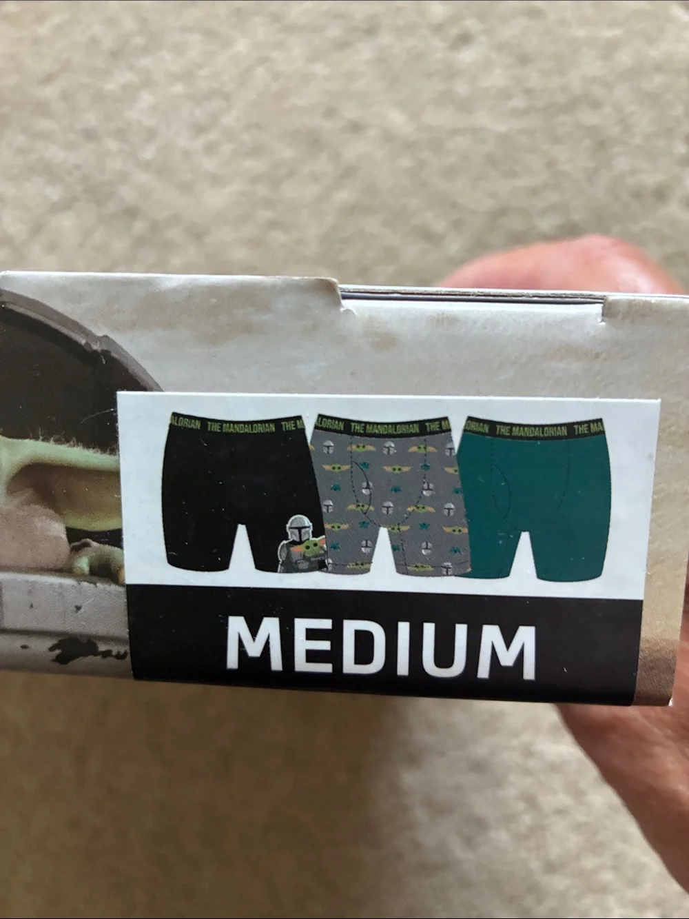 Star Wars The Mandalorian Three Pack Boxer Briefs - Men’s Size Medium